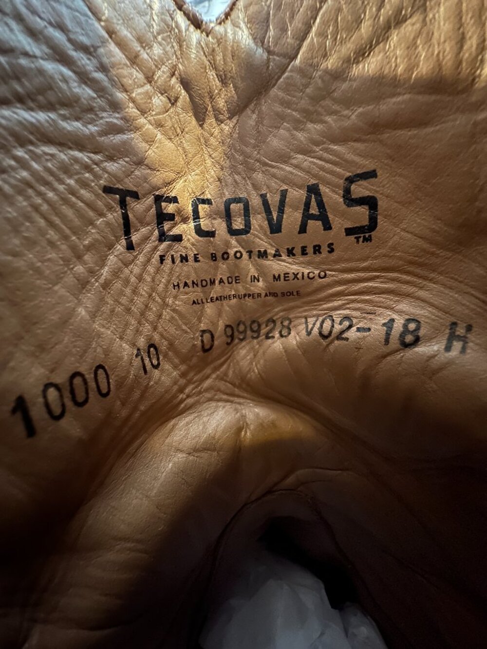 🤠 Tecovas The Cartwright Cowboy Boots Men 10D Scotch Goat Leather Western Brown - Picture 12 of 12